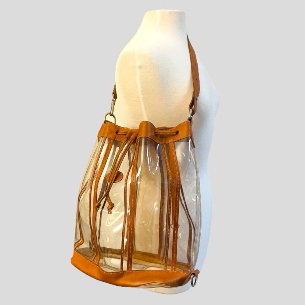 LONGCHAMP LEATHER PVC HUGE BUCKET BAG - Picture 3 of 16